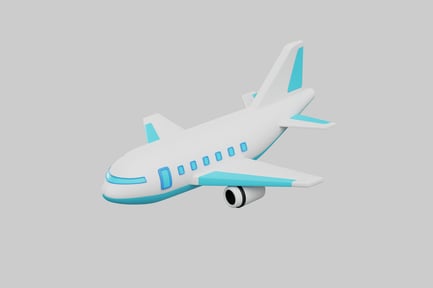 Cute airplane cartoon style design