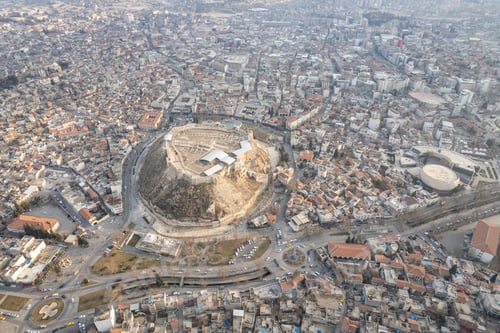 Preview: Gaziantep castle after the earthquake. Turkey