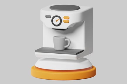 Preview: Stylized Coffee Maker with Mug