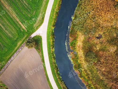 Preview: Drone shot of Autumn nature