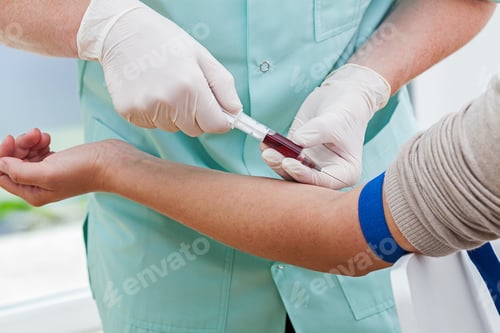 Preview: Nurse Collecting A Blood From A Patient
