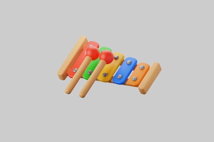 Preview: Colorful xylophone with mallets toy