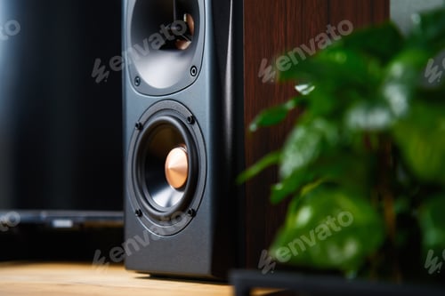 Preview: Sound speaker in living room interior