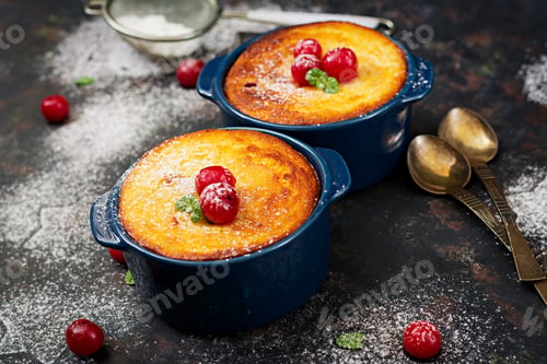 Preview: Cottage cheese casserole with cherries