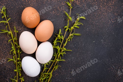 Preview: Chicken eggs gradient from light to dark