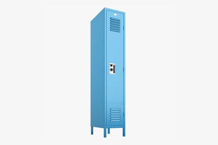 Preview: School Locker, Single Compartment, Steel, Blue