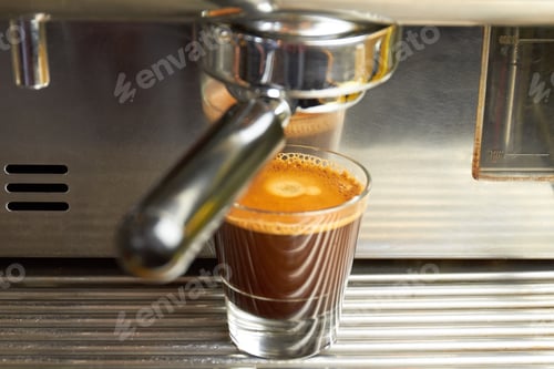 Preview: Coffee making machine close up