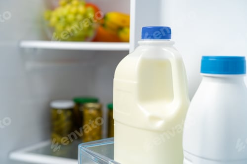 Preview: Open fridge full of fresh food and drinks