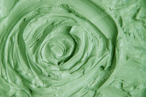 Preview: Clay texture spa mask for face and body. Selective focus.