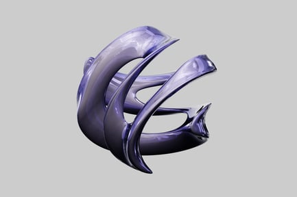 Vista previa: Remolino abstracto cromado violeta