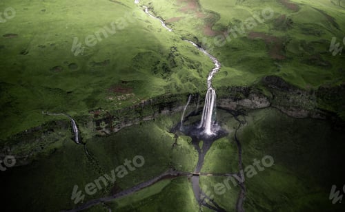 Preview: Seljalandsfoss waterfall in Iceland in Summer