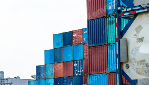 Preview: Container logistic. Cargo and shipping business. Container ship for import and export logistic.