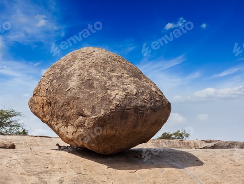 Preview: Krishna's butterball - balancing giant natural rock stone, Maha