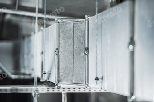 Preview: HVAC Shaft in Warehouse Building Close Up