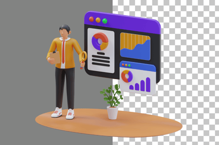 Preview: Marketing Analysis 3D Illustration