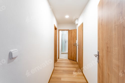 Preview: Bright modern home interior with spacious hallway