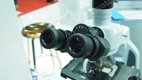 Preview: Eyepiece of Microscopes. close up and isolated.