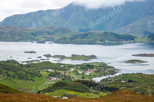Preview: View to North Norway villages from above
