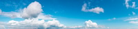 Preview: Panoramic View of Puffy White Clouds with Blue Sky during a beautiful Sunny Day
