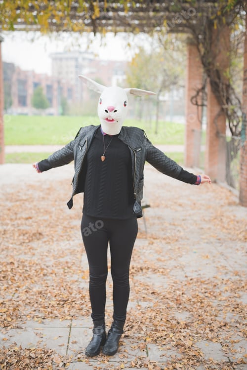 Preview: rabbit mask woman