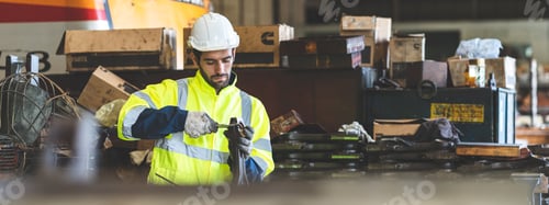 Preview: professional male engineer metal worker industrial experienced operator technician