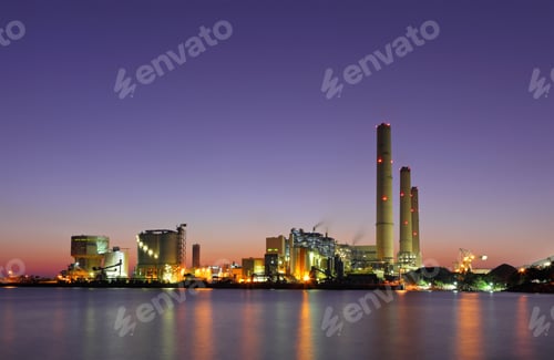 Preview: Industrial plant at night