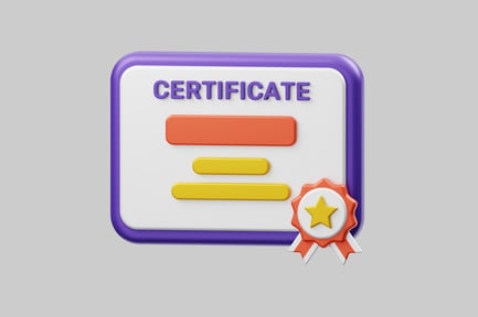 Preview: Colorful certificate award badge design