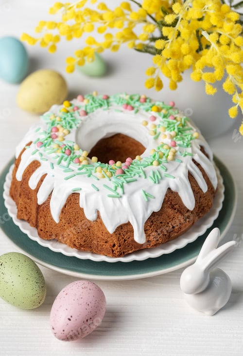Preview: Easter Bundt Cake with Easter Eggs