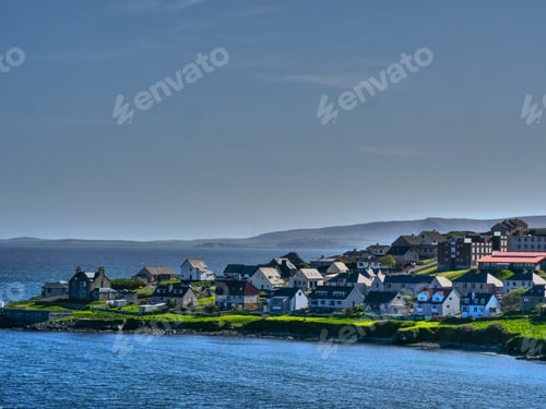 Preview: Picturesque view of Lerwick city and the Shetland islands
