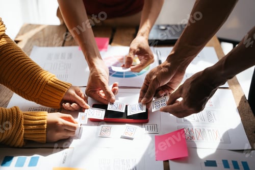 Preview: ux Graphic designer creative sketch planning application process development prototype wireframe for