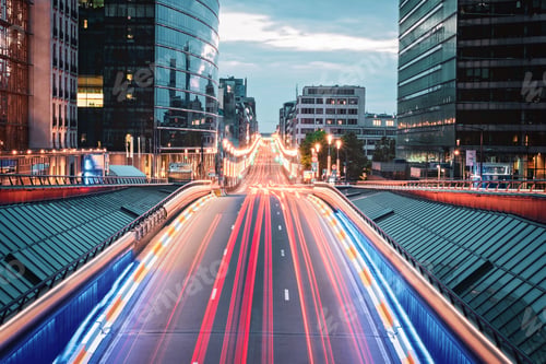 Preview: Long exposure shot from the bridge in Brussels, Belgium