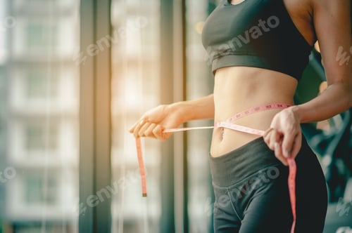 Preview: Women asia exercise to lose weight, Women who wear sportswear and exercise for diet. Workout concept