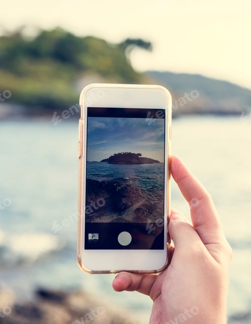Preview: Taking photo of the beach for travel memories