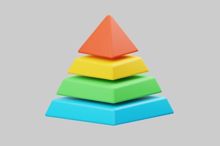 Preview: Pyramid with four colored layers