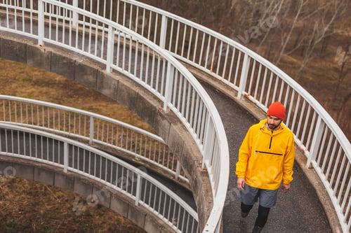 Preview: Man relaxing after morning jogging