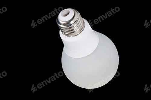Preview: Led bulb on black background, saving energy in Guatemala