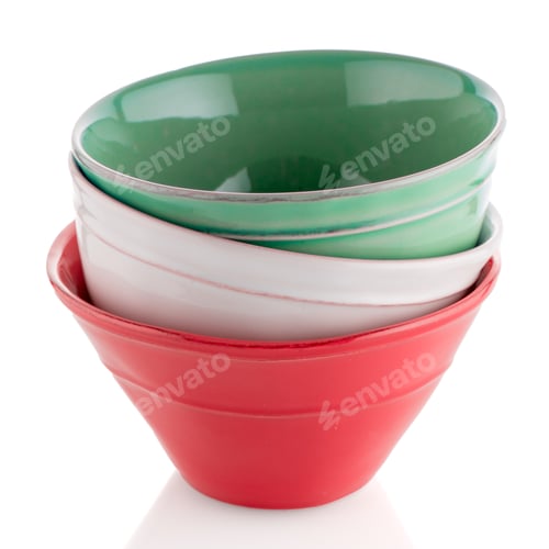 Preview: Three colored bowls