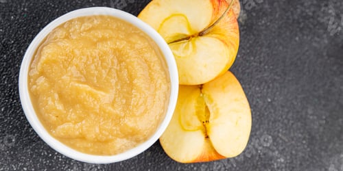 Preview: Apple puree natural ingredients tasty fresh delicious gourmet food background table rustic food