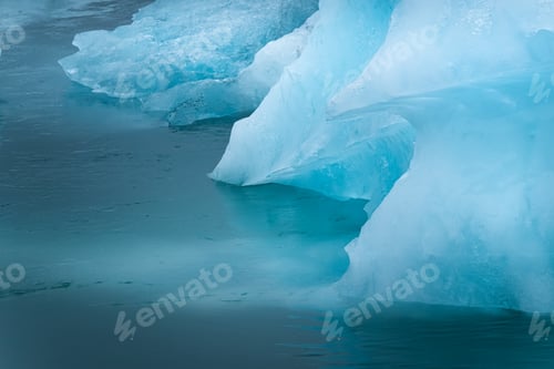 Preview: Jokulsarlon glacier lagoon, Vatnajokull national park, Iceland. Ocean bay and icebergs.