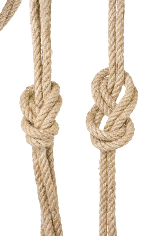 Preview: Knotted Rope Close-Up on White