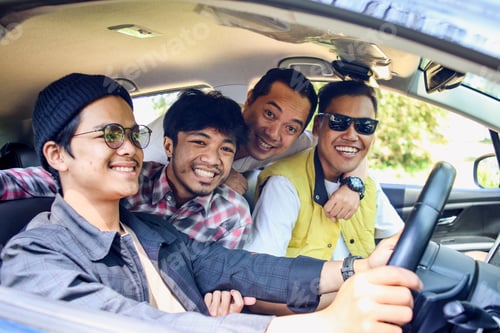 Preview: friends having fun on road t