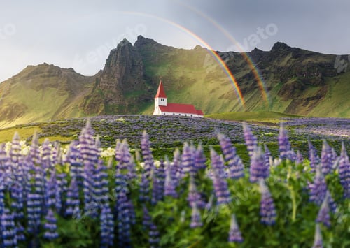 Preview: Church in the Vik town, Iceland