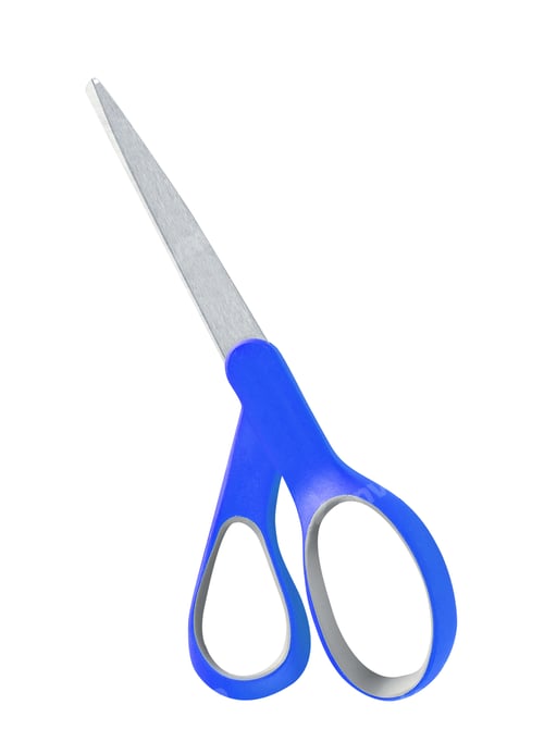 Preview: blue scissors isolated on white