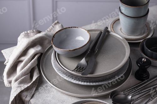 Preview: Craft ceramic plates, bowls and cups