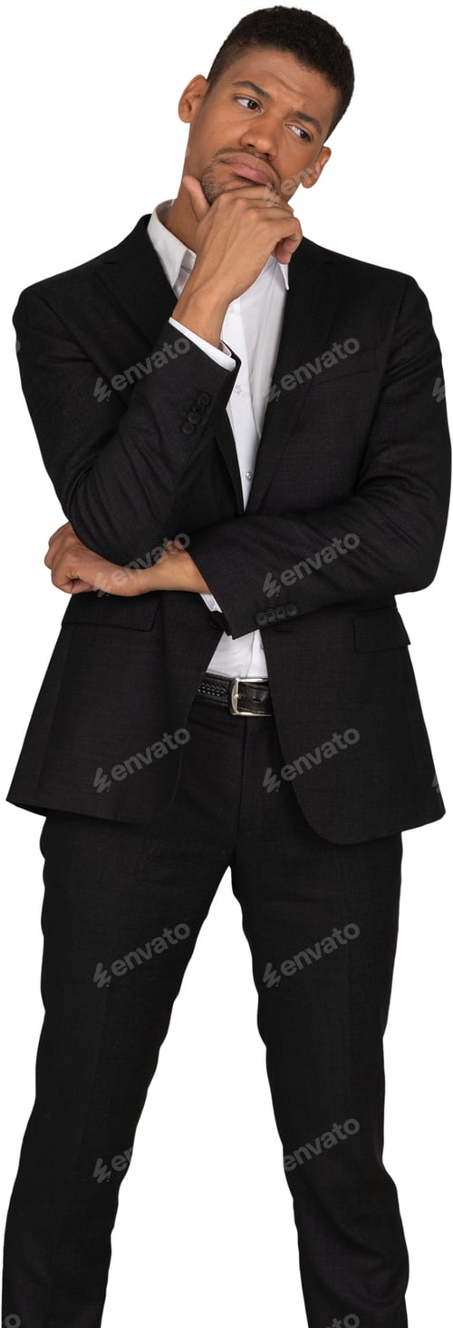Preview: a man in a suit with his hand on his face