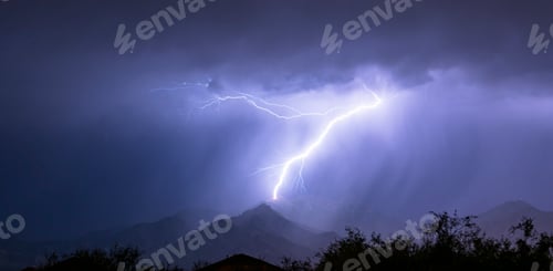 Preview: Spectacular Electrical Storm Lightning Bolt Mount Wrightson Valley Arizona