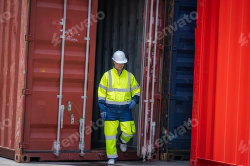 Preview: Engineer doing stock tick check and overseeing the transportation of cargo.