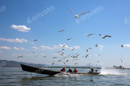 Preview: Local transport on Inle Lake in Shan State in central Myanmar (Burma).