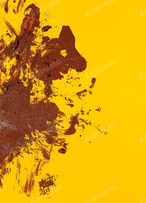 Preview: Smeared cocoa blobs minimalist wallpaper. Chocolate lover concept