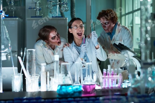 Preview: Zombies Attacking Female Researcher In Lab
